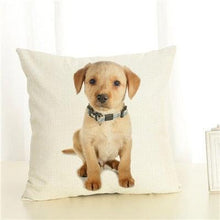 Load image into Gallery viewer, Cute Pet Dog Printed Cushion Cover Linen Pillow Cover Decorative Throw Pillow Cover For Sofa Chair Home