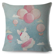 将图片加载到图库查看器,Cute Pillow Cover Cartoon Giraffe Fox Reindeer Animal Nordic Polyester Cotton Cushion Cover For Sofa Home Kids Room Decor Throw Pillow Cases Cartoon Animal Woodland Decorative Cotton Cushion Cover Home Baby Room Decor Standard Pillowcase