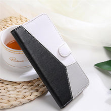 Load image into Gallery viewer, Cute Shockproof Flip PU Leather Wallet Cover Kickstand Card Slots Side Pocket Magnetic Closure Flip Phone Bags For iPhone 13 12 Mini 11 Pro Max XR X XS Max 7 8 6 6S Plus 5 5S SE Color Card Pocket Purse Wallet Case