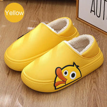 将图片加载到图库查看器,Cute Side Bear Waterproof Cotton Women Shoes Winter Warm Indoor Outdoor Wrapped Heel Slippers EVA Comfort Memory Foam Slippers Waterproof Non Skid Warm Washable Cotton Shoes Loafer Slippers