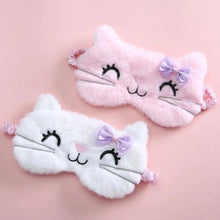 Load image into Gallery viewer, Cute Soft Cat Eye Cover Sleep Mask Comfortable Cartoon Mask Travel Rest Sleeping Aid Eye Patch Sleeping Mask Lightweight Blindfold For Travel