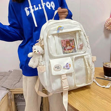 Load image into Gallery viewer, Cute Waterproof Multi-Pocket Women Backpacks with Bear Doll