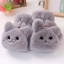 Load image into Gallery viewer, Cute Winter Warm Soft Half Finger Thick One Size Gloves For Women Fashionable Warm Comfortable Stylish Gloves For Girls