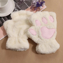 Load image into Gallery viewer, Cute Women Winter 1Pair Warm Fingerless Lovely Gloves Fluffy Colorful Comfortable Gloves For Autumn