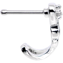 Load image into Gallery viewer, 20G 1/4 Clear CZ Gem Deco Twist Nose Bone