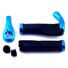 Load image into Gallery viewer, Cycling Lockable Handle Bar Grip Anti Skip Road Bike Handlebar Bicycle Grip Aluminum Alloy Mountain Bike Handlebar Grips Ergonomic Design Aluminum Double Lock-on Mountain Bike Grips Foldable Urban Bicycles Grips Scooter Grips