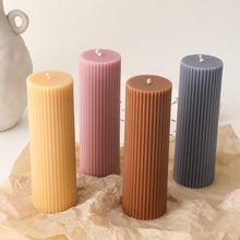 Load image into Gallery viewer, Cylinder DIY Soy Candle Home Decoration Handmade Scented Candles Aromatherapy Romantic Dinner Pillar Candles Clean Burning Dinner Candles for Wedding Home Décor Party Restaurant Spa Candles