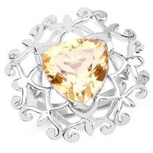 将图片加载到图库查看器,5.71 Carat Genuine Citrine .925 Sterling Silver Ring