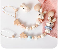 将图片加载到图库查看器,Handmade Modern Unique Baby Pacifier Chain Clip Cotton Cloth Plush Animal Toys Soother Nipples Holder For Baby