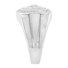 将图片加载到图库查看器,14K White Gold Men's 1 CTTW Diamond Band Ring