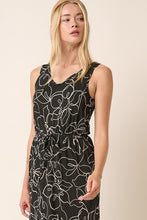 Load image into Gallery viewer, New Side Slit Flower Print V-Neck Sleeveless Dress For Women – Elegant and Feminine Sleeveless Dress with Flattering V-Neck and Side Slits
