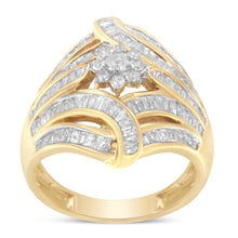 Load image into Gallery viewer, 10K Yellow Gold Diamond Ring (1 Cttw, I-J Color, I2-I3 Clarity) - Size 7