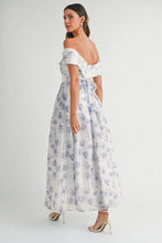 Load image into Gallery viewer, Floral Printed Off Shoulder Maxi Dress – Chic Off Shoulder Maxi Dress, Vibrant Floral Print, Beach Vacation Dress, Casual Summer Maxi Dress