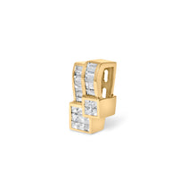 Load image into Gallery viewer, 14K Yellow Gold 1 1/2 cttw Princess and Baguette Cut Diamond Geometric Pendant Necklace (H-I Color, VS1-VS2 Clarity)