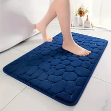 Load image into Gallery viewer, Ultra-Soft Memory Foam Bath Mat – Non-Slip, Absorbent (Gray Hexagon)