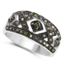 Load image into Gallery viewer, 0.27 Carat Genuine Green Diamond .925 Sterling Silver Ring