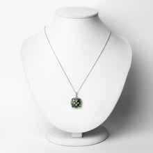 Load image into Gallery viewer, 3.25 Carat Genuine Chrome Diopside and White Zircon .925 Sterling Silver Pendant