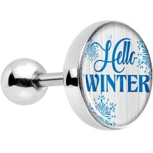 将图片加载到图库查看器,16G 1/4 Hello Winter Snowflake Tragus Cartilage Earring