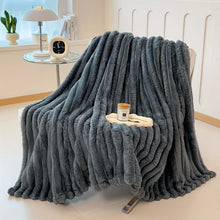 Load image into Gallery viewer, Ultra-Soft Double-Sided Fleece Blanket – Gray (All-Season)