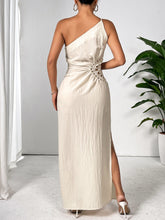 将图片加载到图库查看器,One Shoulder Sleeveless Maxi Dress Elegant & Sophisticated Evening Wear Women Luxury Party Dress