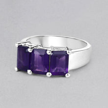 Load image into Gallery viewer, 2.85 Carat Genuine Amethyst .925 Sterling Silver Ring