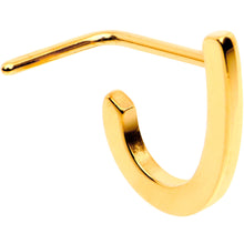 Load image into Gallery viewer, 20G Gold Tone Faux Hoop L Shaped Nose Ring