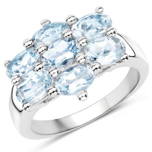 Load image into Gallery viewer, 3.57 Carat Genuine Blue Topaz .925 Sterling Silver Ring