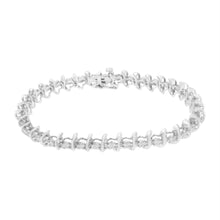 将图片加载到图库查看器,.925 Sterling Silver 1 cttw Prong-Set Diamond Link Bracelet (I-J, I1-I2) - 7.25"