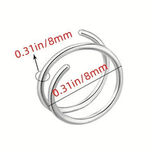 Load image into Gallery viewer, Stainless Steel Double Helix Nose Ring โ 14K Gold Plated Hot Style Piercing Jewelry for Women