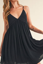 Load image into Gallery viewer, Ruched Plunge Mini Cami Dress For Women โ Sexy Plunging Neckline, Sculpted Fit, Trendy and Flattering Design for Special Occasions