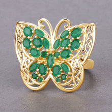 Load image into Gallery viewer, 2.09 Carat Genuine Emerald .925 Sterling Silver Ring