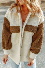 Load image into Gallery viewer, Women Cute Sherpa Jacket with Button Closure and Collared Neck in Elegant Retro Style
