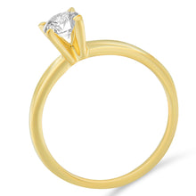 Load image into Gallery viewer, GIA Certified 14K Yellow Gold 1/2 Cttw Diamond Solitaire Engagement Ring (H Color, SI1 Clarity) - Size 6