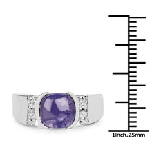 Load image into Gallery viewer, 2.80 Carat Genuine Tanzanite .925 Sterling Silver Ring