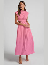 Load image into Gallery viewer, Modern Cutout Mock Neck Sleeveless Ruched Dress Elegant Dress For Women