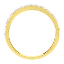 Load image into Gallery viewer, IGI Certified 1/2 Cttw Diamond 10K Yellow Gold Prong Set Beaded Milgrain Band Style Ring (J-K Color, I2-I3 Clarity) - Size 7