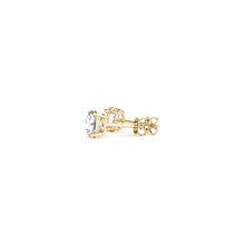 Load image into Gallery viewer, 1 cttw Certified IGI Lab Grown Round Diamond Stud Earrings 14k Yellow Gold (G/VS2)