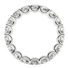Load image into Gallery viewer, Round Cut Lab Grown Diamond Eternity Ring in 14k White Gold (2 cttw FG/VS2)