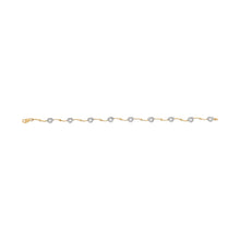Load image into Gallery viewer, 10k Two-Tone Gold 1/3 Cttw Diamond Pave Set Heart S-Link 7.25" Bracelet (I-J Color, I2-I3 Clarity)