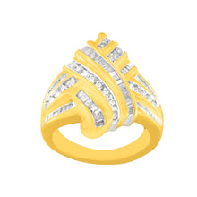 Load image into Gallery viewer, 10K Yellow Gold Diamond Bypass Ring (1.0 cttw, H-I Color, I2-I3 Clarity)