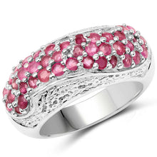 将图片加载到图库查看器,1.81 Carat Genuine Ruby and White Zircon .925 Sterling Silver Ring