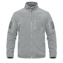 将图片加载到图库查看器,Dark Blue Warm Multi-Pockets Outdoor Tactical Fleece Jacket Soft Unique Style Jacket Work Coats Men's Windbreaker Jacket Sport Hiking Coat For Winter And Autumn