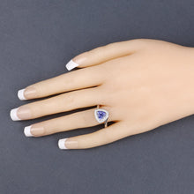 Load image into Gallery viewer, 1.48 Carat Genuine Tanzanite and White Diamond 14K White Gold Ring