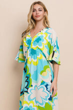 将图片加载到图库查看器,Floral Printed Slit Maxi Dress For Women – Summer Floral Maxi Dress, Elegant Slit Maxi Dress, Feminine Floral Dress, Romantic Floral Dress, Chic Summer Maxi Dress, Vibrant Slit Dress, Sophisticated Floral Dress