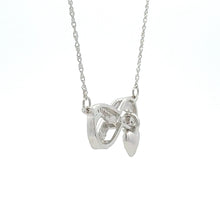 Load image into Gallery viewer, .04ct Diamond Cross Religious Pendant Sterling Silver