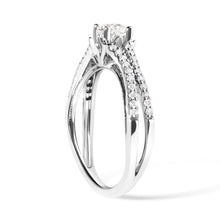 将图片加载到图库查看器,14K White Gold 5/8 Cttw Diamond Split Shank Engagement Ring (G-H Color, VS2-SI1 Clarity) - Size 7