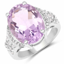 Load image into Gallery viewer, 8.98 Carat Genuine Amethyst & White Topaz .925 Sterling Silver Ring