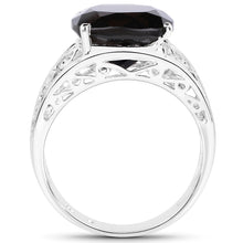 Load image into Gallery viewer, 7.09 Carat Genuine Smoky Quartz .925 Sterling Silver Ring