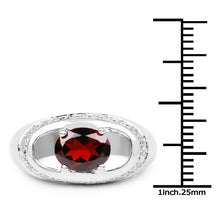 Load image into Gallery viewer, 2.50 Carat Genuine Garnet .925 Sterling Silver Ring
