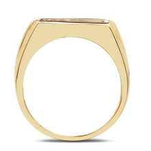 Load image into Gallery viewer, 14K Yellow Gold Plated 0.25 Carat Genuine Blue Diamond .925 Sterling Silver Ring